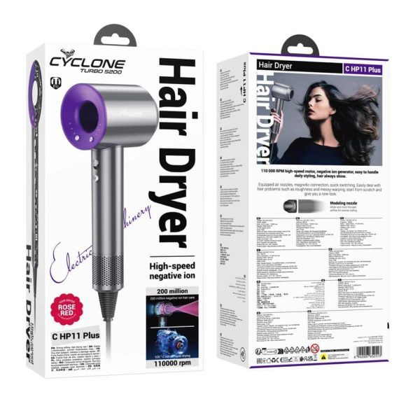 ⁦מייבש שיער מקצועי בעל עיצוב חדשני HAIR DRYER CYCLONE⁩ – תמונה ⁦3⁩